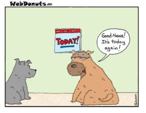 Dog cartoon about dates